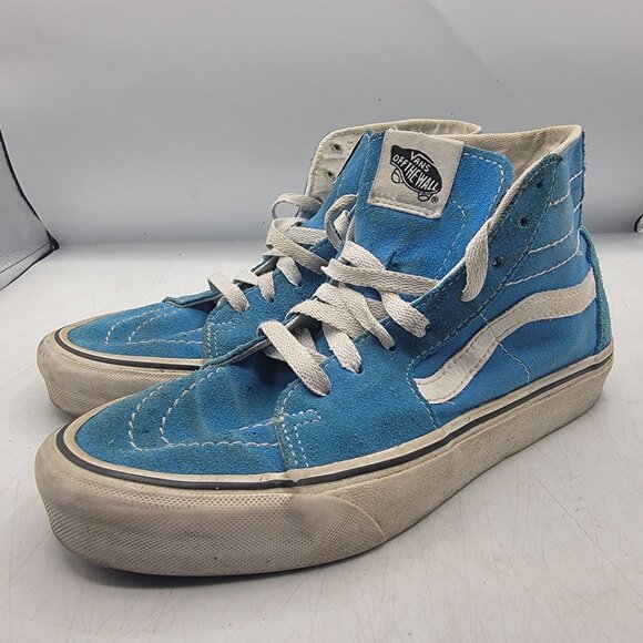 Vans Sk8 Hi Womens 7.5 Blue High Top Sneaker Shoes Casual Skateboarding Comfort - Picture 4 of 13